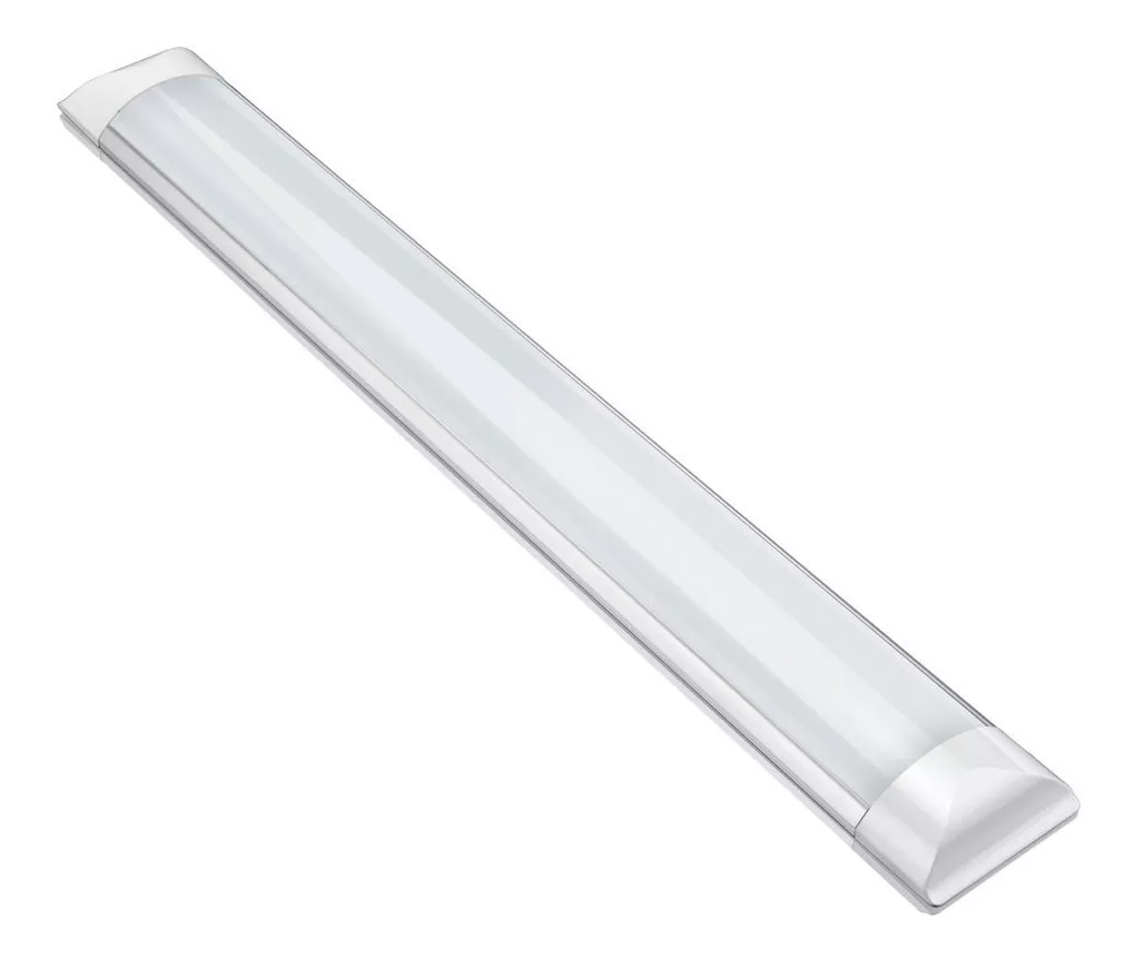 Luminaria Tubular Led Sobrepor Slim 36w 6500k 120cm Calha
